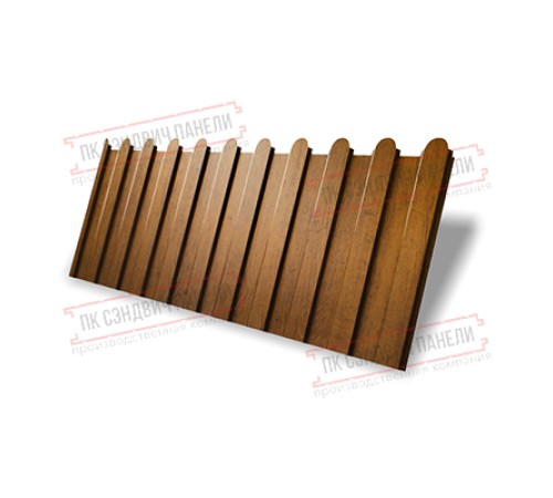 Профнастил фигурный C8 - 0,45 Print Premium Golden Wood.