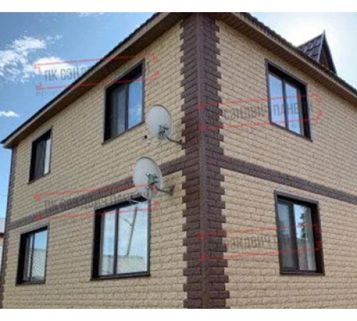 Угловой элемент для термопанели White Hills Сити Брик Т375-15, толщина панели 60 мм