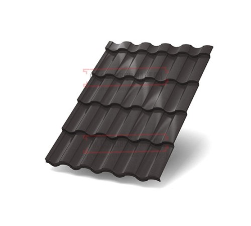 Металлочерепица Монтекристо-ML RR32 PURMAN-0.5