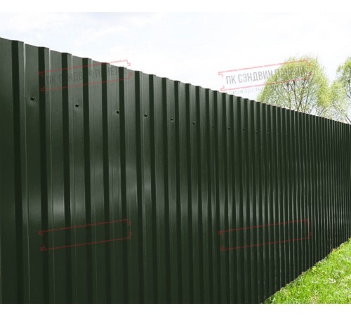 Профилированный лист МП20х1100 Viking RAL-6007-0.45