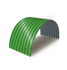 Профнастил МП20ПГ-0.5, Ширина-1100, Полиэстер RAL6018
